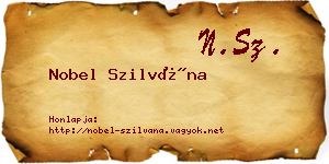 Nobel Szilvána névjegykártya